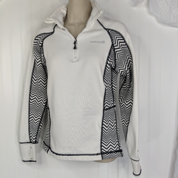 AVALANCHE Quarter Zip Fleece Lined Pullover Sz S - Picture 4 of 12